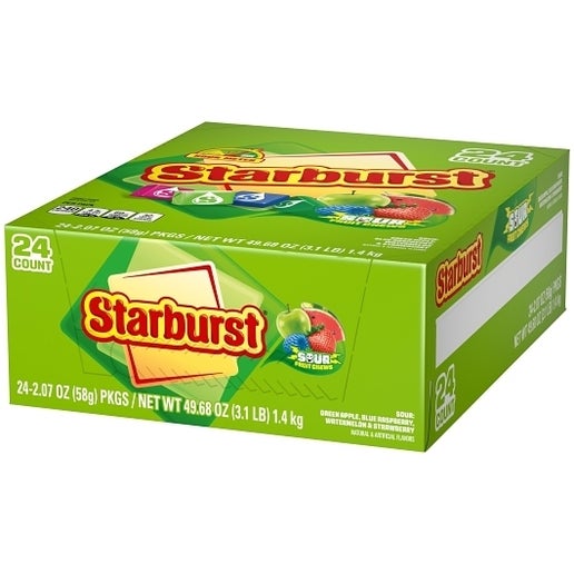 Starburst Sour Chewy Fruit Candy 2.07oz 24ct